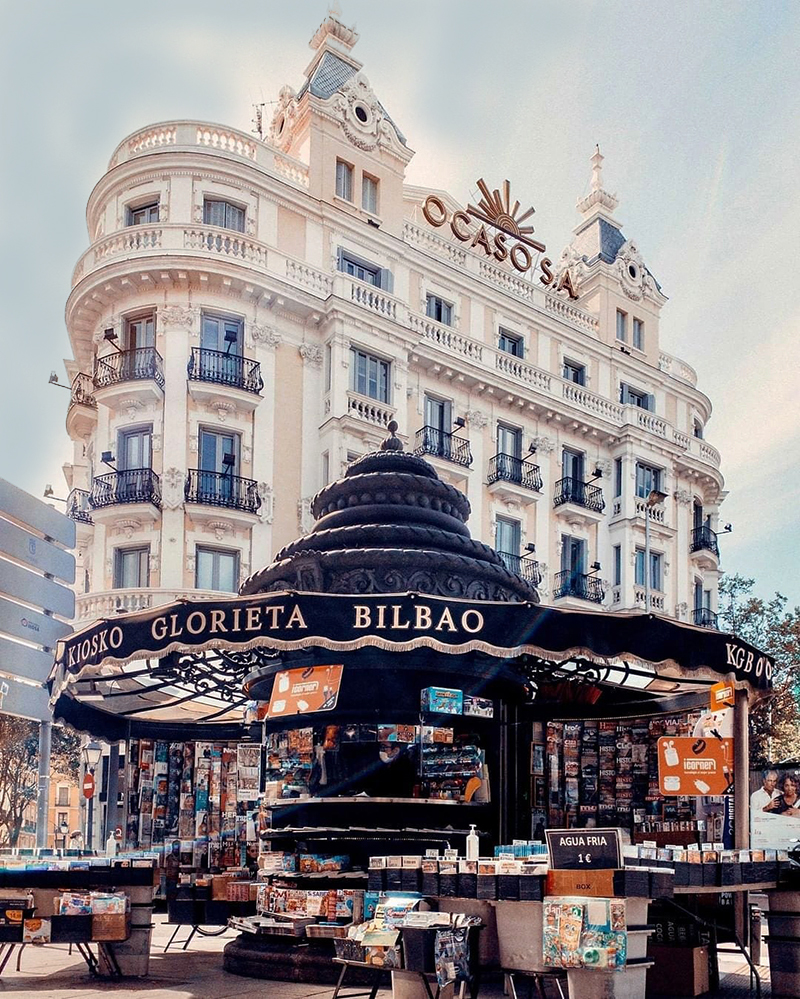 Quiosco de peridicos de la glorieta de Bilbao