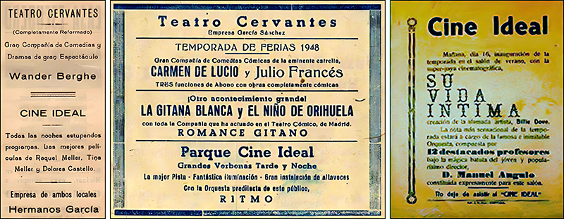 Propaganda antigua del Cine Ideal